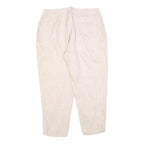 HOBBS LONDON Womens Linen Beige Relaxed Tapered Trousers W30 L24 Casual Summer