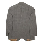 MOORCROFT Mens Grey & Brown Houndstooth Wool Blend Button Jacket L Woven Classic