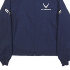 DEFENSE LOGISTICS AGENCY Womens Blue Wool Blend Jacket XL Zip Plain U.S. Air