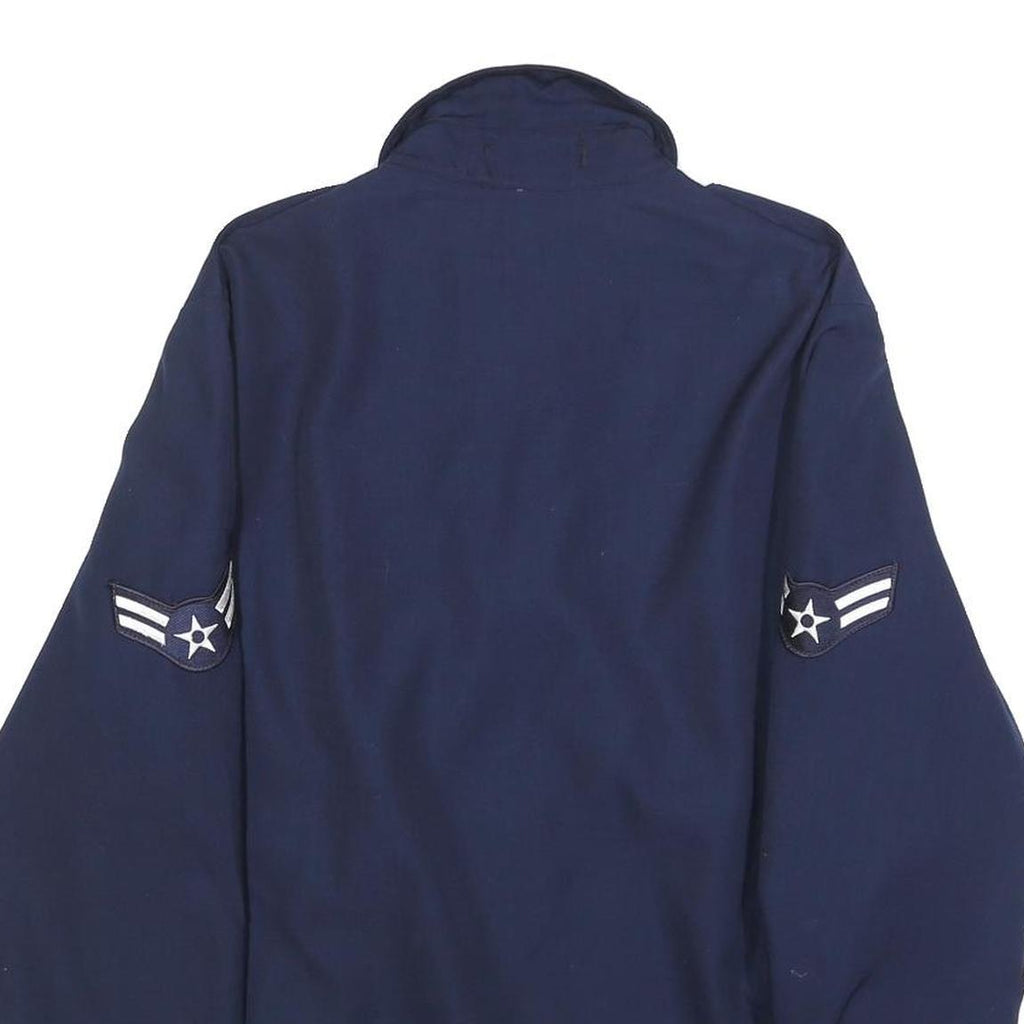 DEFENSE LOGISTICS AGENCY Womens Blue Wool Blend Jacket XL Zip Plain U.S. Air