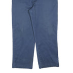 DICKIES Mens Cotton Blend Blue Regular Straight Trousers W36 L28 Workwear Zip