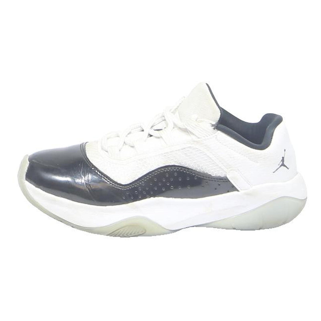 AIR JORDAN Air Jordan 1 Low Womens Lace-Up Trainers Black & White Synthetic UK
