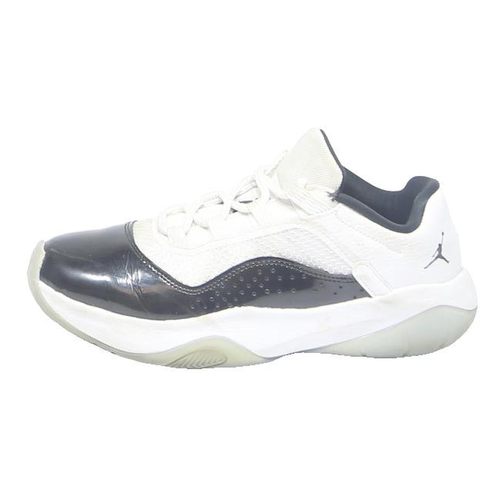 AIR JORDAN Air Jordan 1 Low Womens Lace-Up Trainers Black & White Synthetic UK