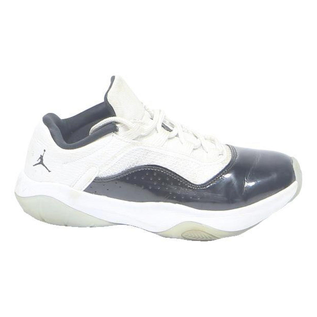 AIR JORDAN Air Jordan 1 Low Womens Lace-Up Trainers Black & White Synthetic UK
