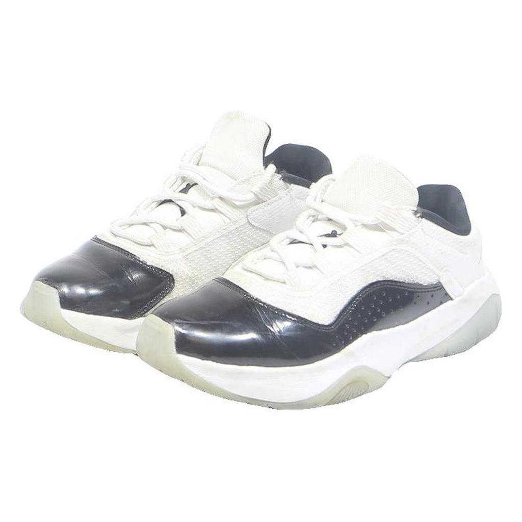 AIR JORDAN Air Jordan 1 Low Womens Lace-Up Trainers Black & White Synthetic UK