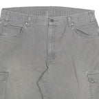 DICKIES Mens Cotton Blend Grey Cargo Shorts L W36 Workwear Pockets