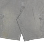 DICKIES Mens Cotton Blend Grey Cargo Shorts L W36 Workwear Pockets