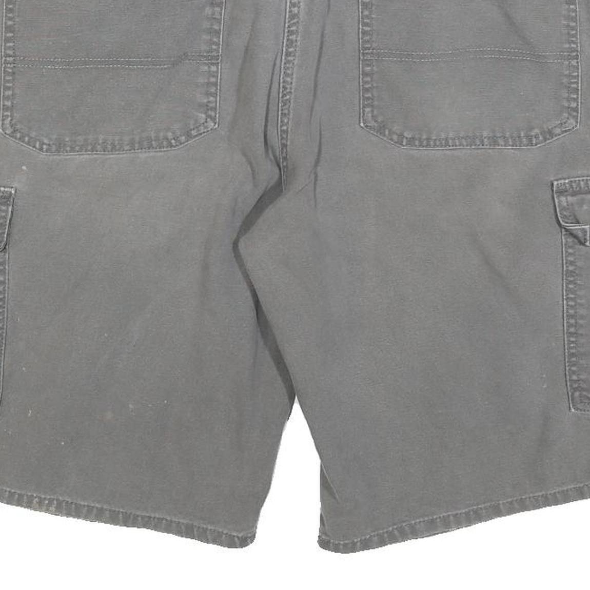 DICKIES Mens Cotton Blend Grey Cargo Shorts L W36 Workwear Pockets