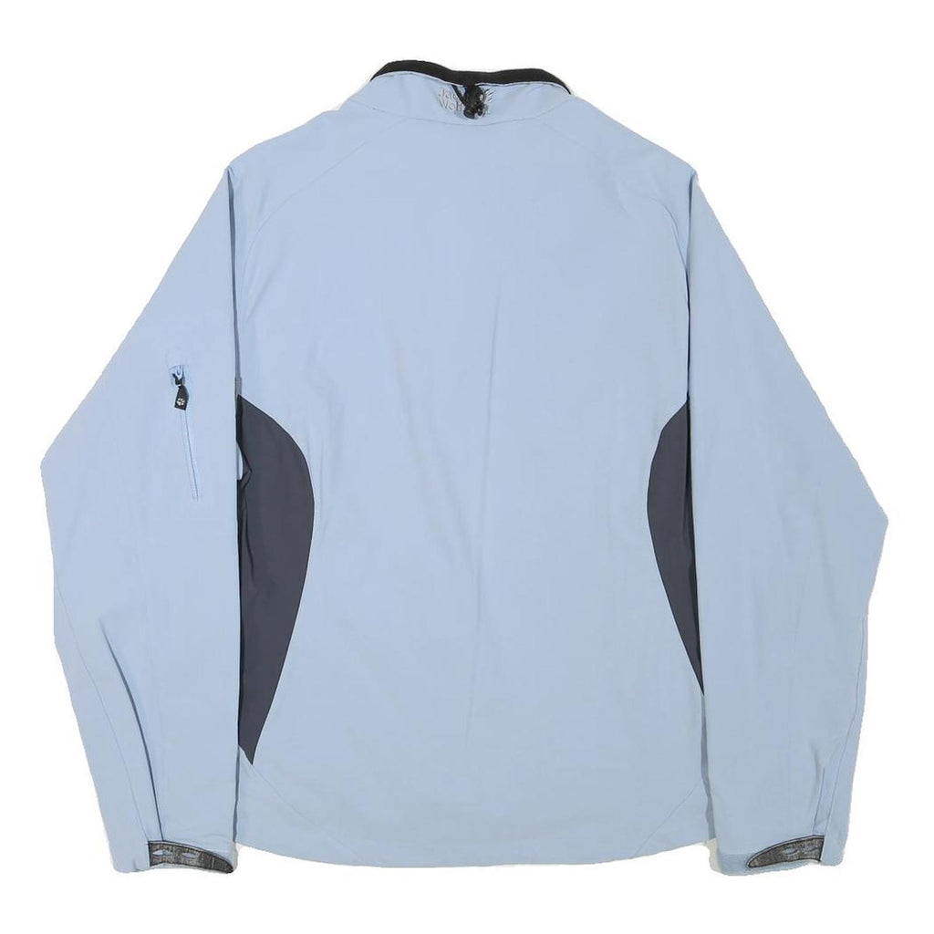 JACK WOLFSKIN Womens Blue & Grey Outdoor Jacket XL Polyester Blend Zip