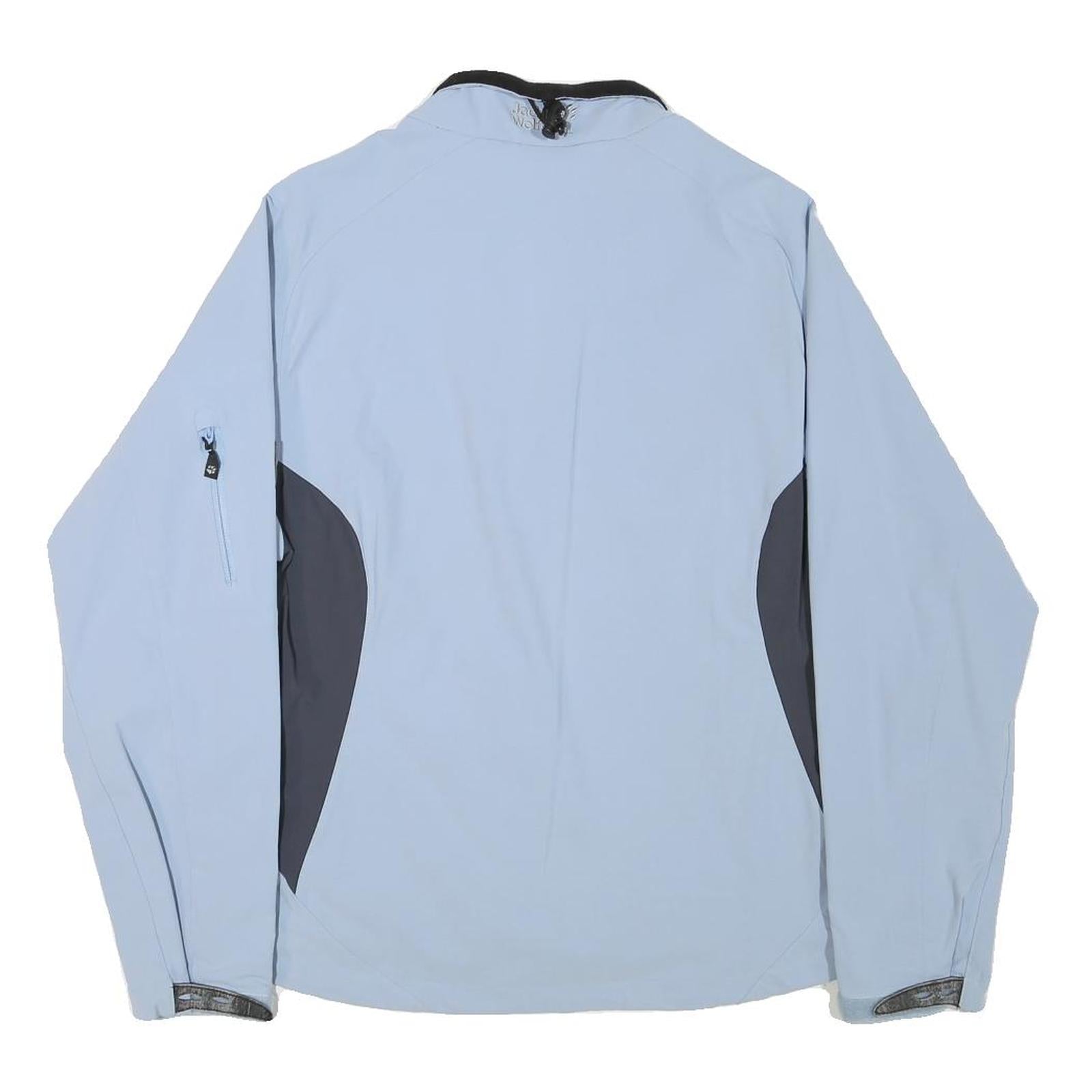 JACK WOLFSKIN Womens Blue & Grey Outdoor Jacket XL Polyester Blend Zip