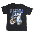 Mens Black Nevada Graphic T-Shirt M Short Sleeve Crew Neck Cotton Basketball