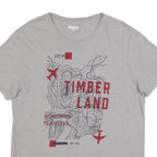 TIMBERLAND Mens Grey Graphic T-Shirt M Short Sleeve Crew Neck Travel Print