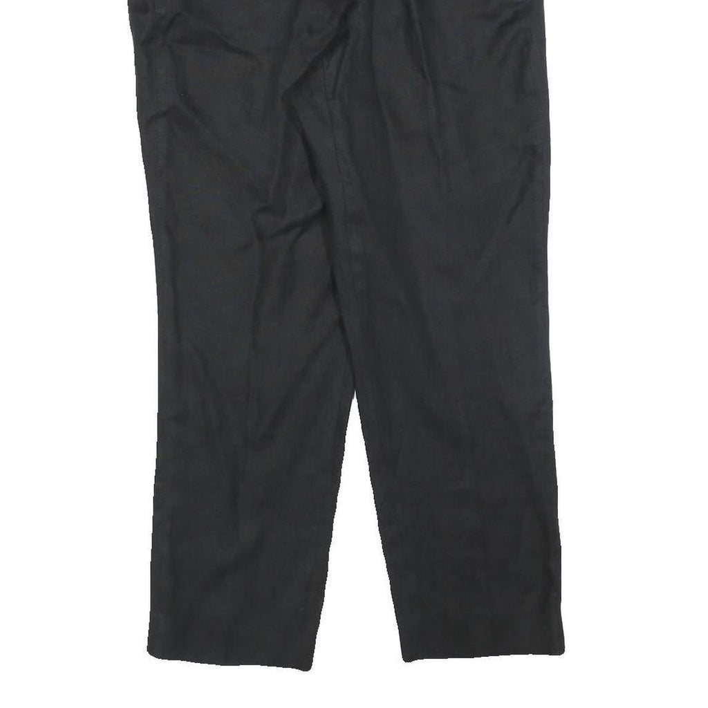 WEEKEND MAX MARA Womens Linen Black Regular Straight Trousers W32 L28