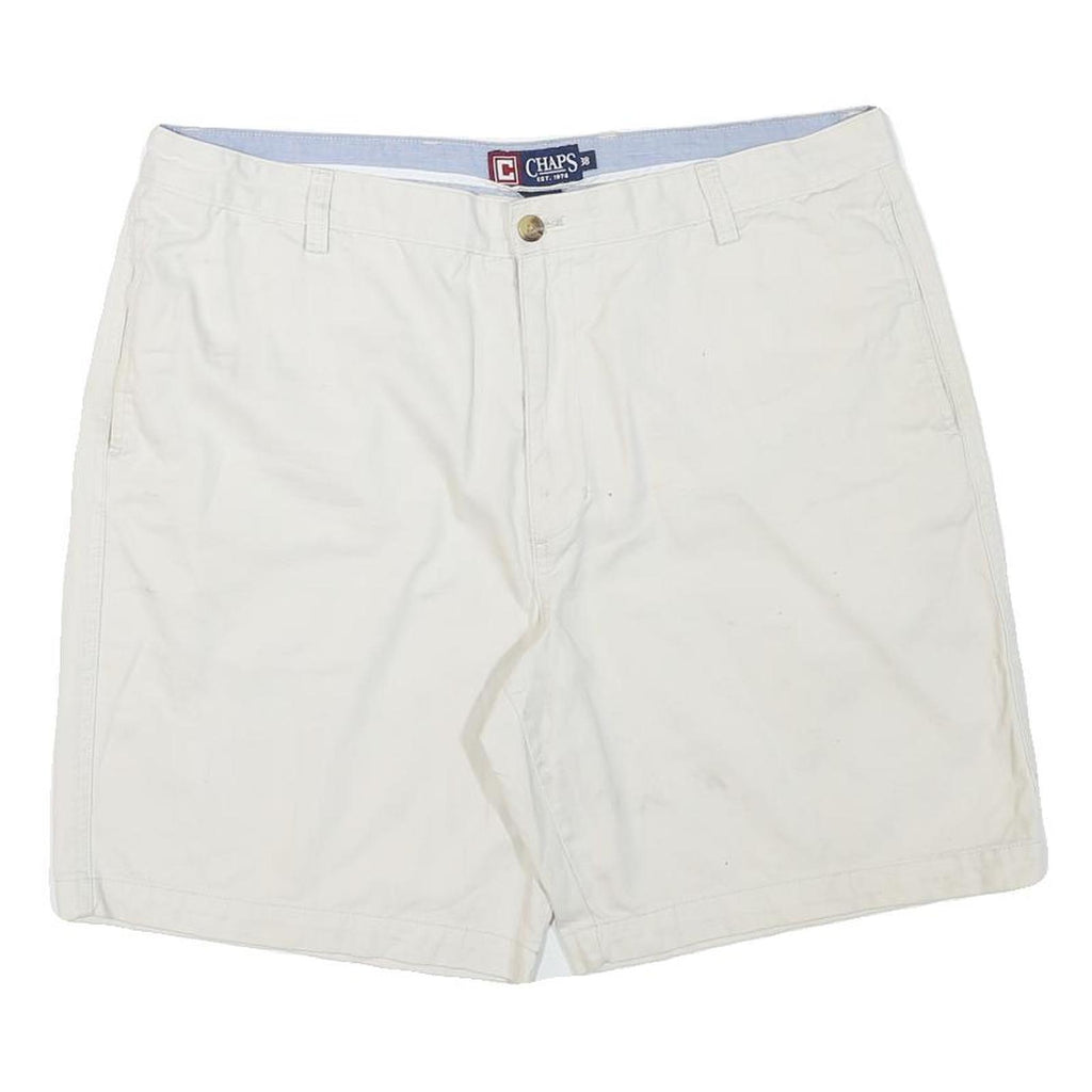 CHAPS Mens White Casual Shorts XL W36 Cotton Blend Classic Fit Summer