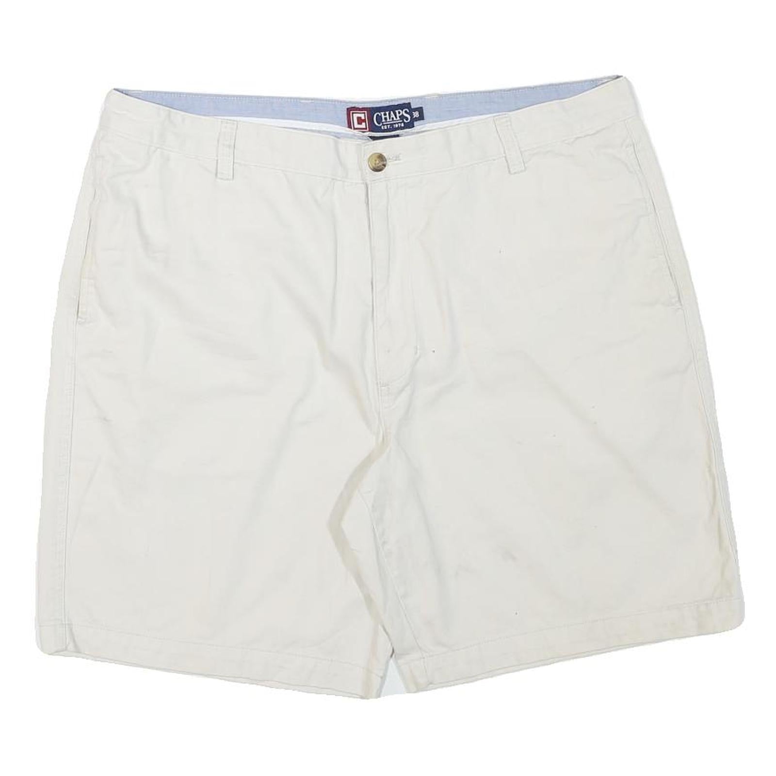 CHAPS Mens White Casual Shorts XL W36 Cotton Blend Classic Fit Summer