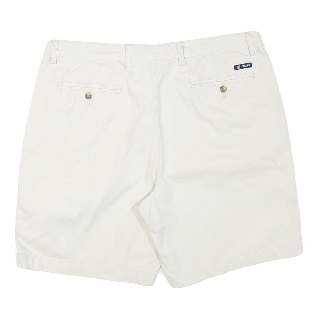 CHAPS Mens White Casual Shorts XL W36 Cotton Blend Classic Fit Summer