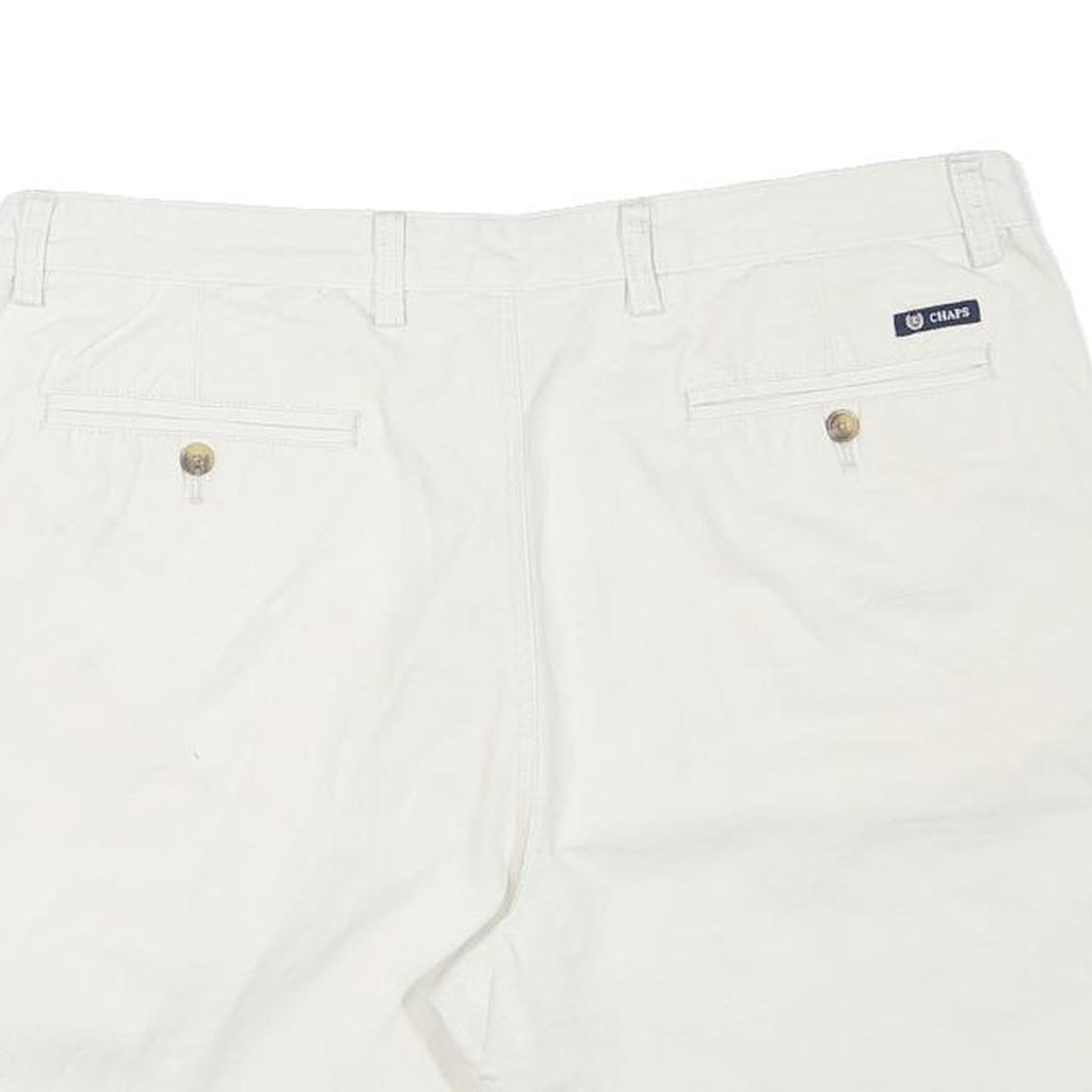 CHAPS Mens White Casual Shorts XL W36 Cotton Blend Classic Fit Summer