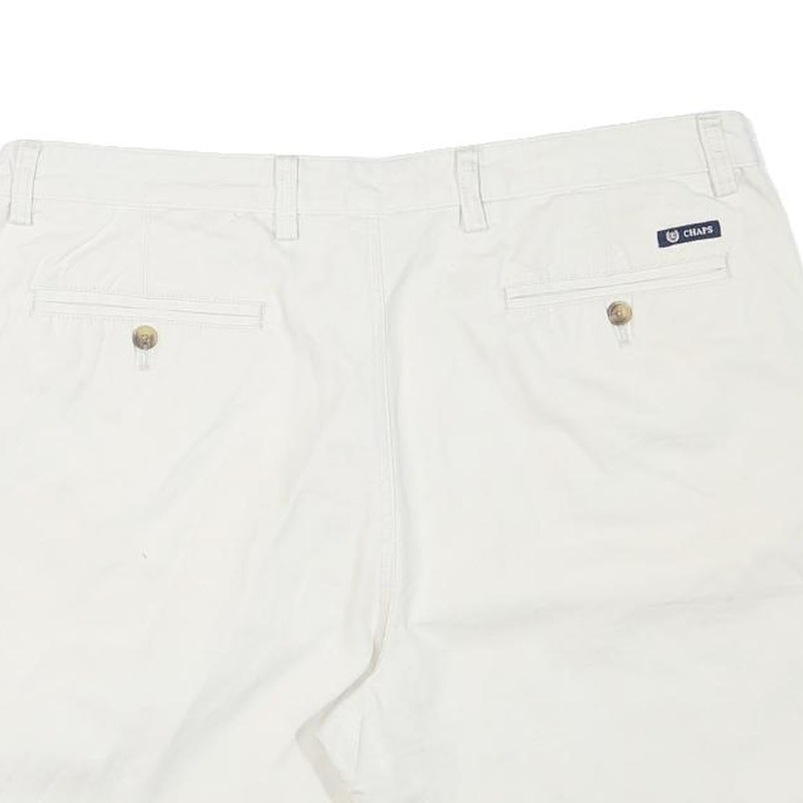 CHAPS Mens White Casual Shorts XL W36 Cotton Blend Classic Fit Summer