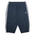 ADIDAS Mens Navy Blue Casual Shorts XL W36 Polyester Blend Elastic Waist