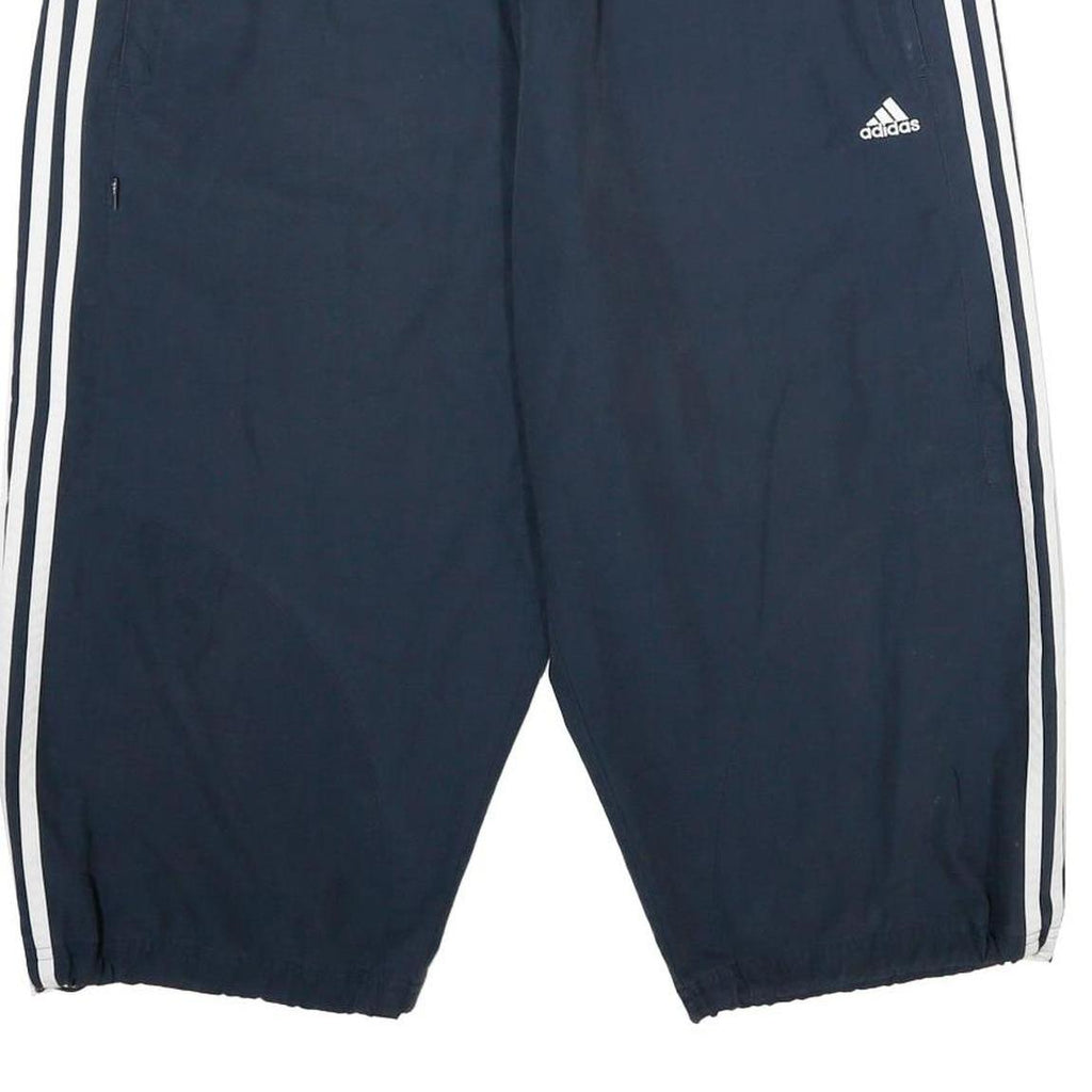 ADIDAS Mens Navy Blue Casual Shorts XL W36 Polyester Blend Elastic Waist