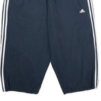 ADIDAS Mens Navy Blue Casual Shorts XL W36 Polyester Blend Elastic Waist