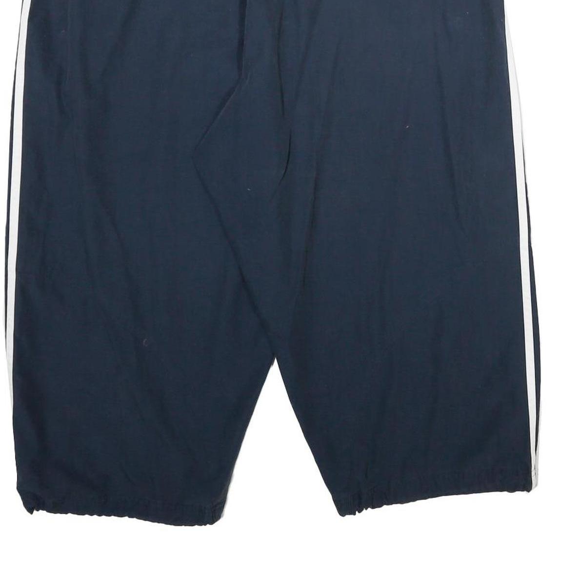 ADIDAS Mens Navy Blue Casual Shorts XL W36 Polyester Blend Elastic Waist