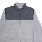 STARTER Mens Fleece Jacket Grey Colourblock XL