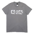 ADIDAS Mens Grey Camo Logo Graphic T-Shirt L Short Sleeve Crew Neck Casual