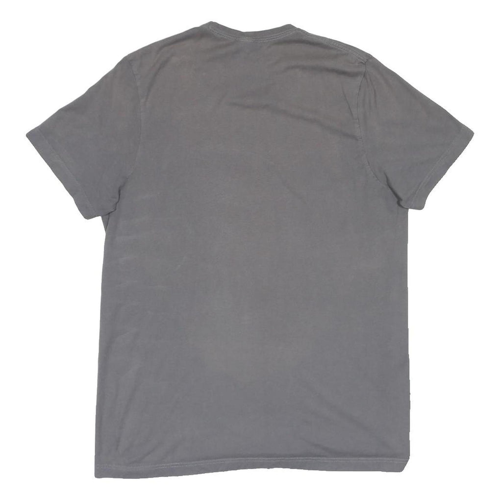 ADIDAS Mens Grey Camo Logo Graphic T-Shirt L Short Sleeve Crew Neck Casual
