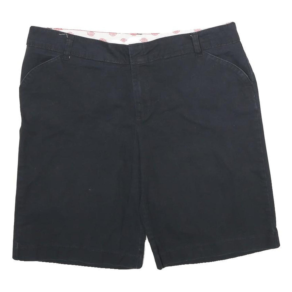 DICKIES Womens Shorts Black Casual Classic UK 16 W36 Cotton Blend Relaxed Fit