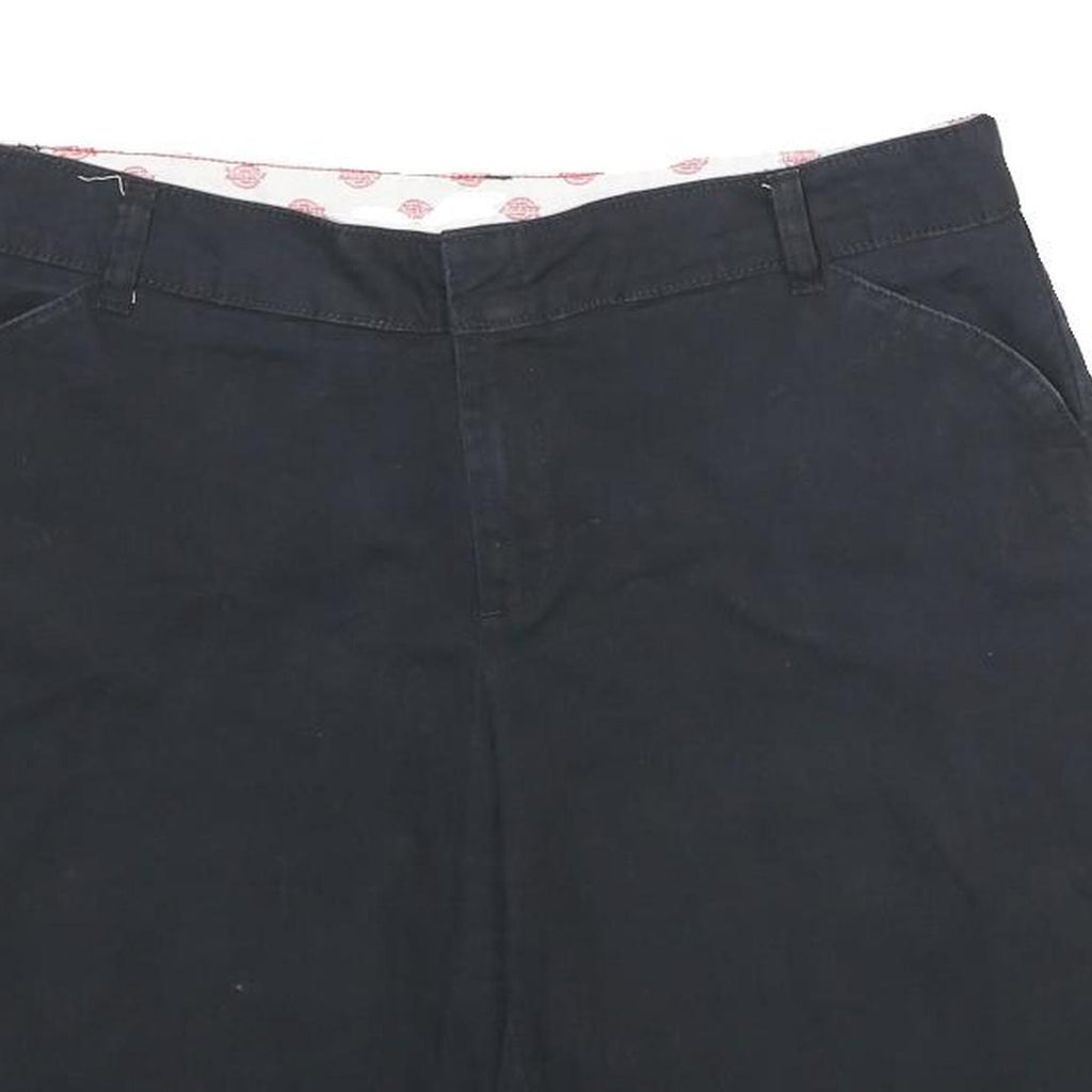 DICKIES Womens Shorts Black Casual Classic UK 16 W36 Cotton Blend Relaxed Fit