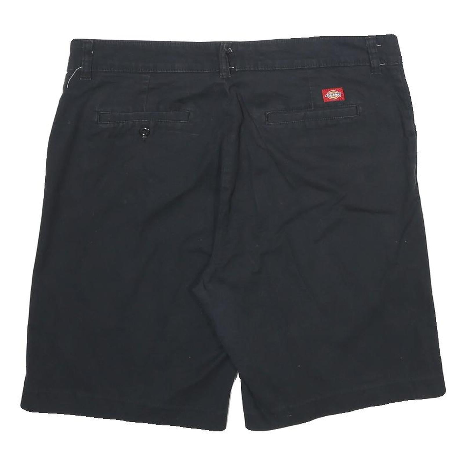 DICKIES Womens Shorts Black Casual Classic UK 16 W36 Cotton Blend Relaxed Fit