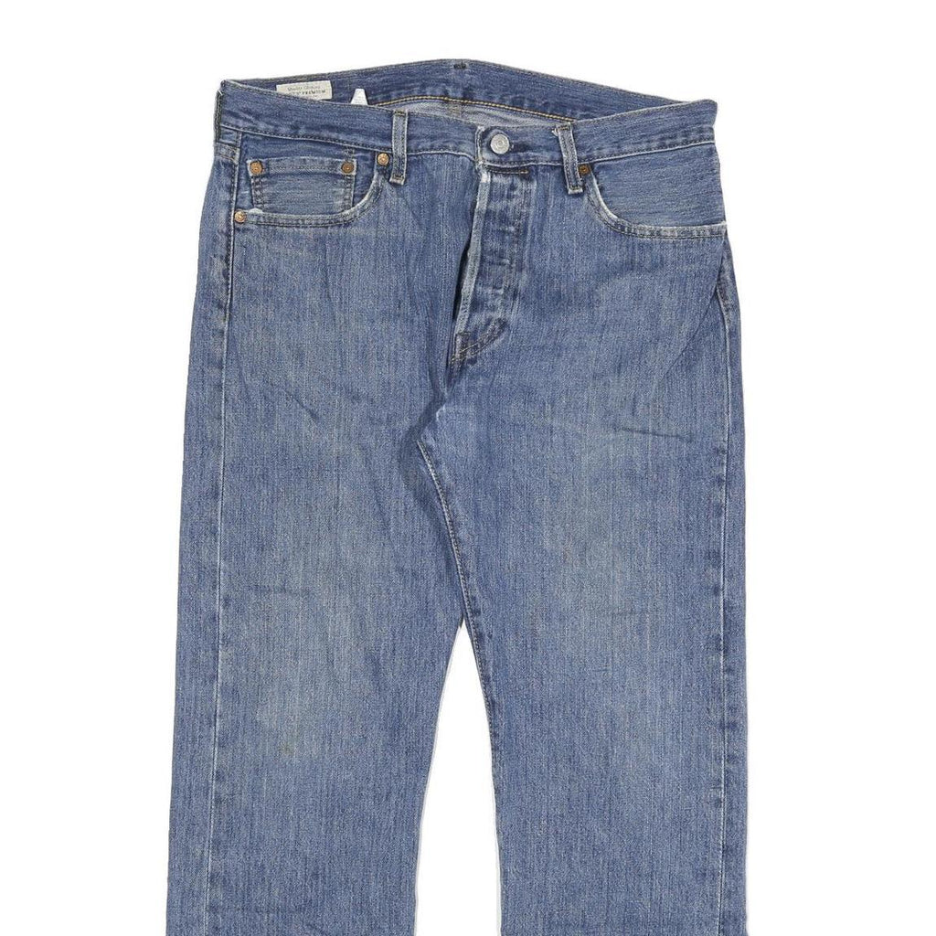 LEVI'S 501 BIG E Mens Blue Regular Straight Denim Dark W32 L28 Classic Cotton