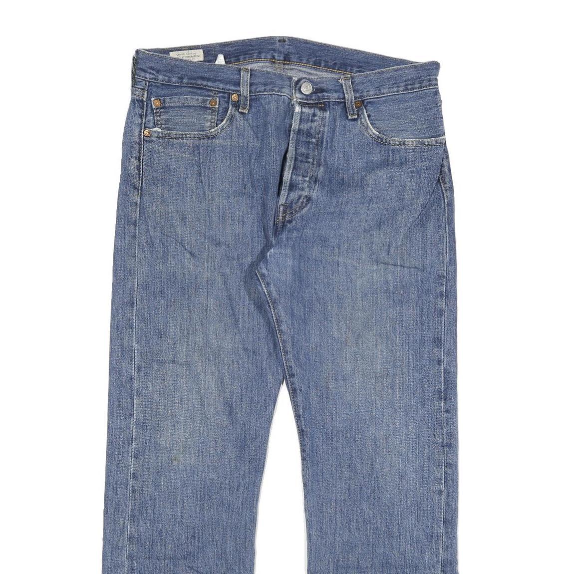 LEVI'S 501 BIG E Mens Blue Regular Straight Denim Dark W32 L28 Classic Cotton