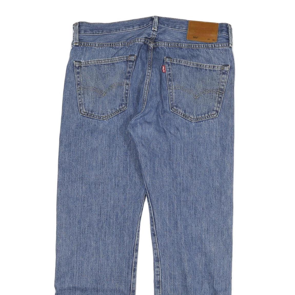 LEVI'S 501 BIG E Mens Blue Regular Straight Denim Dark W32 L28 Classic Cotton