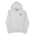 PUMA Womens Grey Hoodie S Cotton Blend Pullover Hooded Sweatshirt Casual