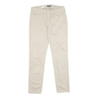 TOMMY HILFIGER Womens Cotton Blend Beige Slim Trousers W29 L29 Casual