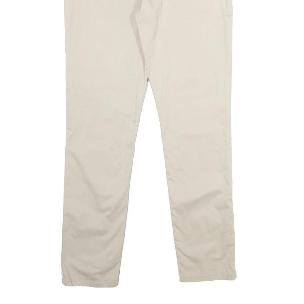 TOMMY HILFIGER Womens Cotton Blend Beige Slim Trousers W29 L29 Casual