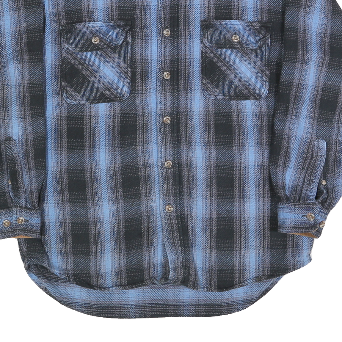 FIELD & STREAM Mens Blue & Black Check Shirt M Cotton Blend Casual Classic