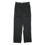 DICKIES Mens Black Regular Fit Straight Leg Trousers W32 L33 Workwear Zip