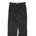DICKIES Mens Black Regular Fit Straight Leg Trousers W32 L33 Workwear Zip