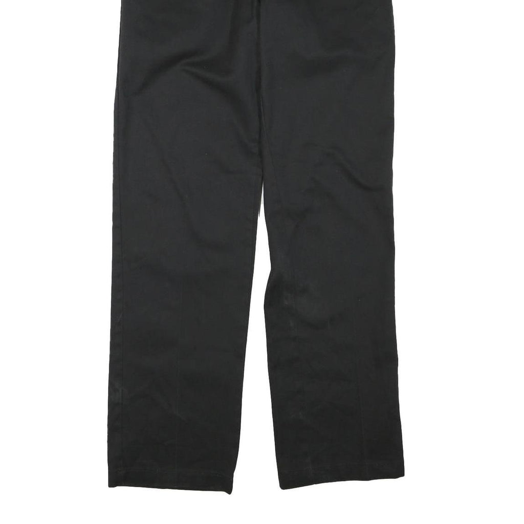 DICKIES Mens Black Regular Fit Straight Leg Trousers W32 L33 Workwear Zip