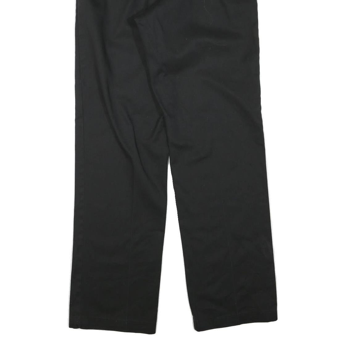 DICKIES Mens Black Regular Fit Straight Leg Trousers W32 L33 Workwear Zip