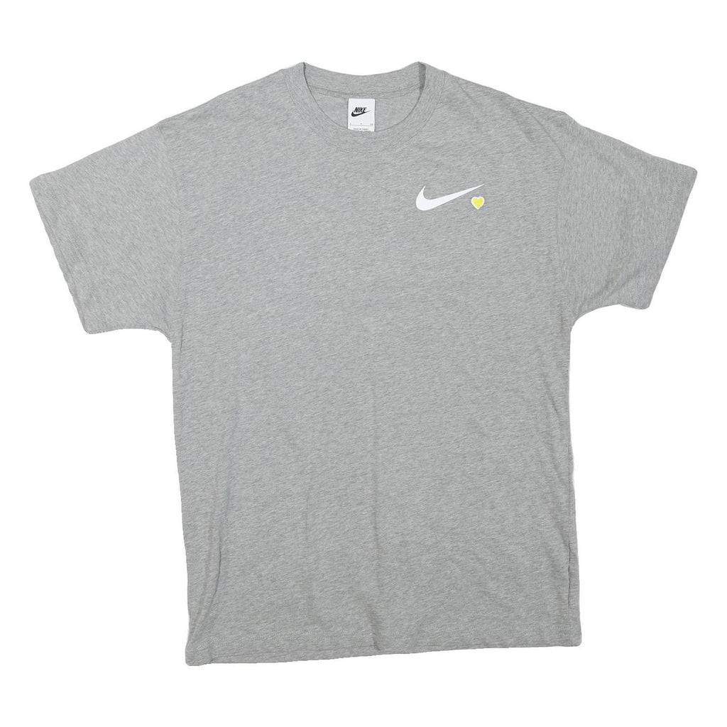 NIKE Mens Grey Short Sleeve Crew Neck T-Shirt S Cotton Blend Casual Sport