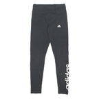 ADIDAS Womens Joggers Black Cotton Blend Slim Tapered S W25 L26 Sportswear