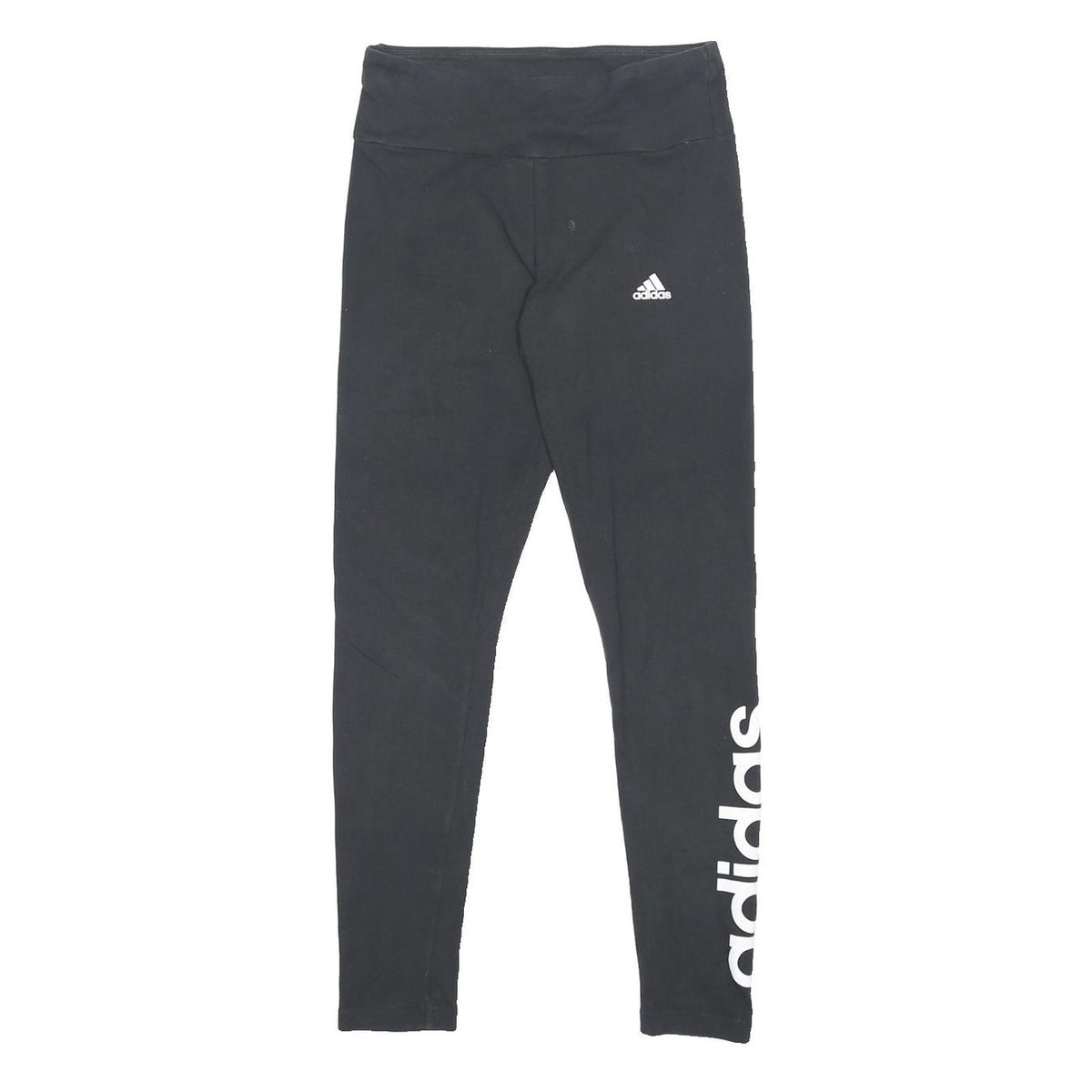 ADIDAS Womens Joggers Black Cotton Blend Slim Tapered S W25 L26 Sportswear