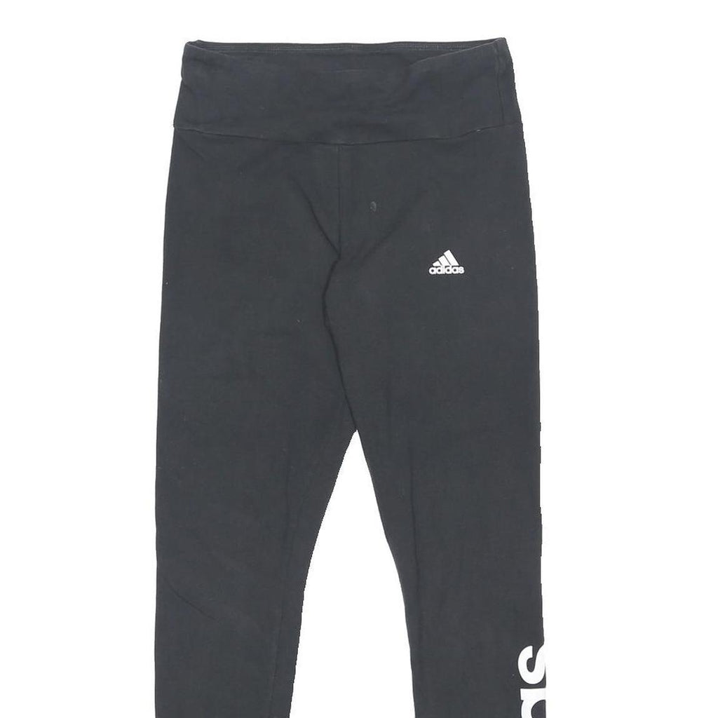ADIDAS Womens Joggers Black Cotton Blend Slim Tapered S W25 L26 Sportswear
