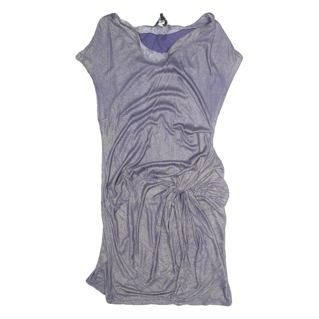 ALL SAINTS Womens Lilac Purple Dress Cotton Blend Shift Short Sleeve UK S Casual