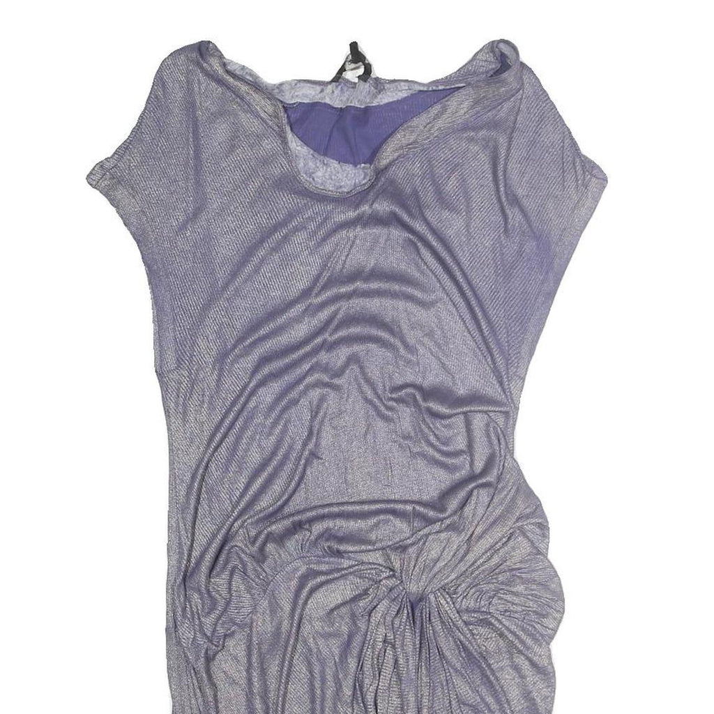 ALL SAINTS Womens Lilac Purple Dress Cotton Blend Shift Short Sleeve UK S Casual