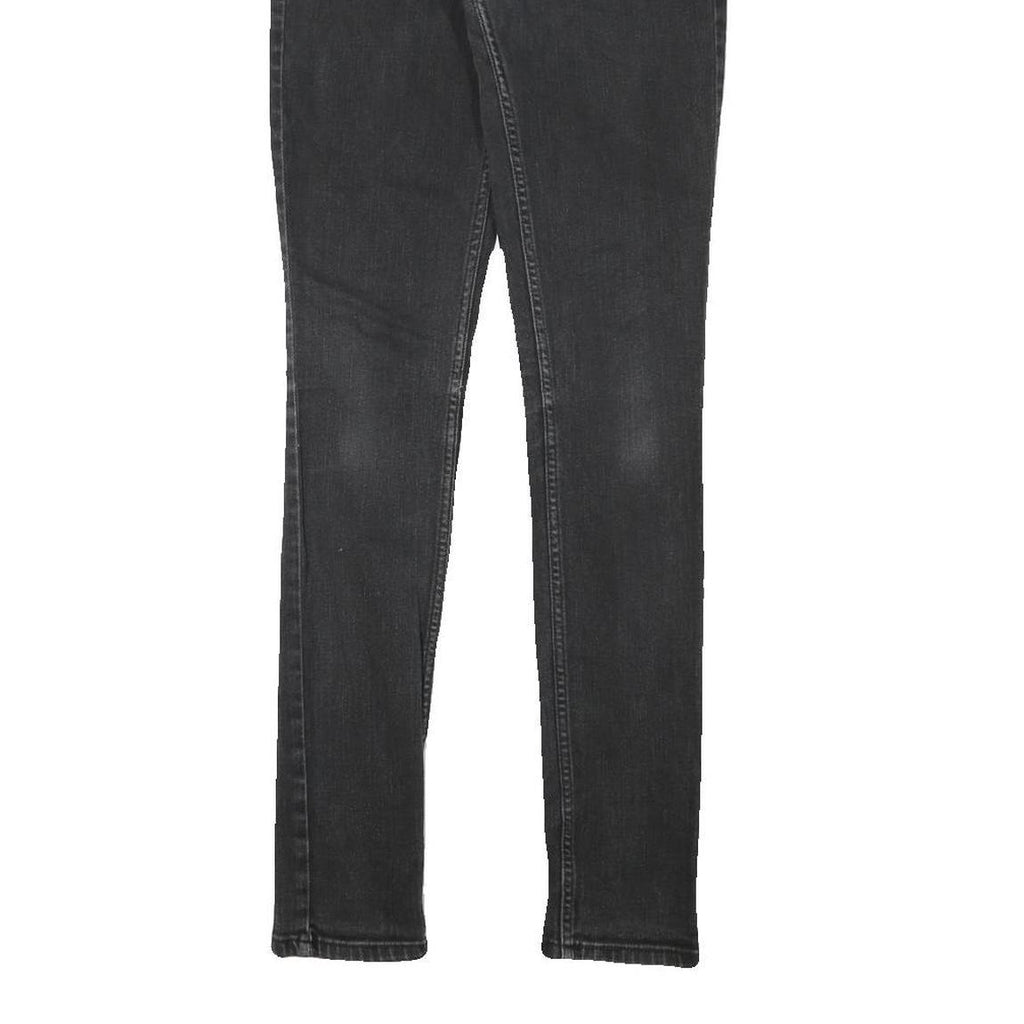 LEVI'S 524 Womens Jeans Black Slim Skinny Denim Medium W26 L30 Stretch Zip